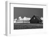 The Wooden Rural House, Black and White-Severas-Framed Photographic Print