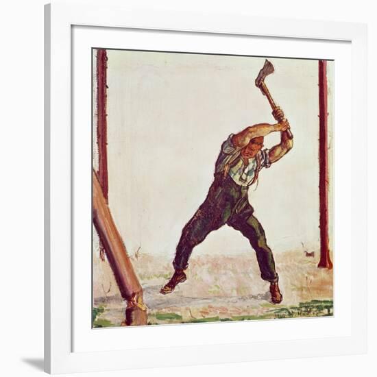 The Woodman, 1910-Ferdinand Hodler-Framed Giclee Print