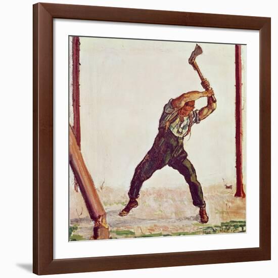 The Woodman, 1910-Ferdinand Hodler-Framed Giclee Print