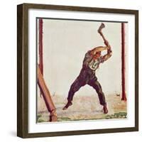 The Woodman, 1910-Ferdinand Hodler-Framed Giclee Print