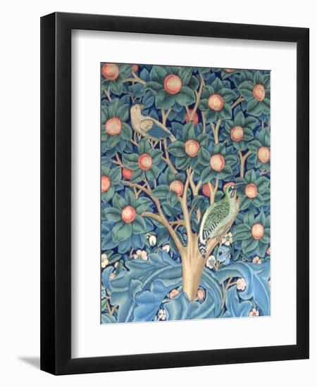 The Woodpecker Tapestry, Detail of the Woodpeckers, 1885 (Tapestry)-William Morris-Framed Premium Giclee Print