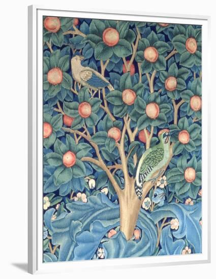 The Woodpecker Tapestry, Detail of the Woodpeckers, 1885 (Tapestry)-William Morris-Framed Premium Giclee Print