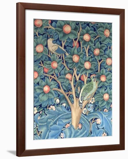 The Woodpecker Tapestry, Detail of the Woodpeckers, 1885 (Tapestry)-William Morris-Framed Giclee Print