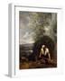 The Woodsman-Jean-Baptiste-Camille Corot-Framed Giclee Print