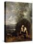 The Woodsman-Jean-Baptiste-Camille Corot-Stretched Canvas