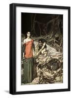 The wooing of Grimhilde, the mother of Hagen', 1924-Arthur Rackham-Framed Giclee Print