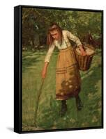 The Wool Gatherer-Henry Herbert La Thangue-Framed Stretched Canvas