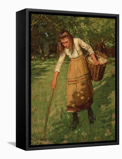 The Wool Gatherer-Henry Herbert La Thangue-Framed Stretched Canvas