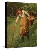 The Wool Gatherer-Henry Herbert La Thangue-Stretched Canvas