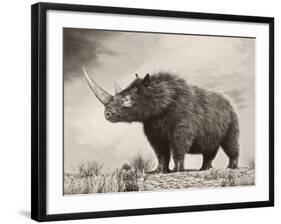 The Woolly Rhinoceros Is an Extinct Species from the Pleistocene Epoch-null-Framed Art Print