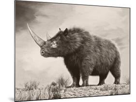 The Woolly Rhinoceros Is an Extinct Species from the Pleistocene Epoch-null-Mounted Art Print