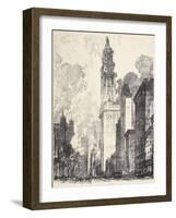 The Woolworth Building, 1912-Joseph Pennell-Framed Giclee Print