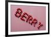 The Word Berry Written in Cranberries-Eising Studio - Food Photo and Video-Framed Photographic Print