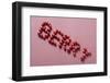 The Word Berry Written in Cranberries-Eising Studio - Food Photo and Video-Framed Photographic Print