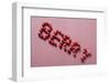 The Word Berry Written in Cranberries-Eising Studio - Food Photo and Video-Framed Photographic Print