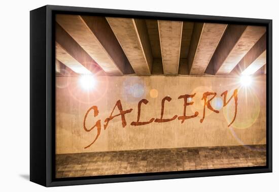 The Word Gallery Painted as Graffiti-Semmick Photo-Framed Stretched Canvas