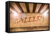 The Word Gallery Painted as Graffiti-Semmick Photo-Framed Stretched Canvas