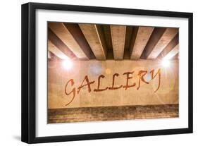 The Word Gallery Painted as Graffiti-Semmick Photo-Framed Photographic Print