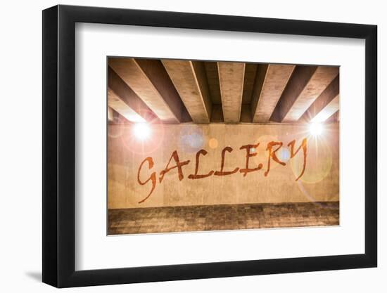 The Word Gallery Painted as Graffiti-Semmick Photo-Framed Photographic Print