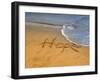 The Word Hope Carved, Popham Beach, Phippsburg, Maine, USA-Kathleen Clemons-Framed Photographic Print