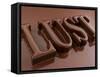 The Word Lust, Chocolate-coated-Kai Stiepel-Framed Stretched Canvas