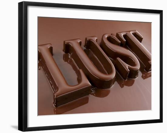 The Word Lust, Chocolate-coated-Kai Stiepel-Framed Photographic Print