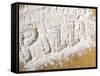 The Word 'PIZZA' Written in Flour-Yehia Asem El Alaily-Framed Stretched Canvas