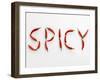 The Word 'SPICY' Written in Red Chillies-Peter Rees-Framed Photographic Print