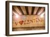 The Word Valentine with Heart Painted as Graffiti-Semmick Photo-Framed Photographic Print