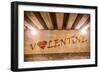 The Word Valentine with Heart Painted as Graffiti-Semmick Photo-Framed Photographic Print