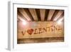 The Word Valentine with Heart Painted as Graffiti-Semmick Photo-Framed Photographic Print