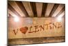 The Word Valentine with Heart Painted as Graffiti-Semmick Photo-Mounted Photographic Print
