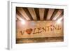 The Word Valentine with Heart Painted as Graffiti-Semmick Photo-Framed Photographic Print