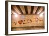 The Word Valentine with Heart Painted as Graffiti-Semmick Photo-Framed Photographic Print