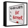 The Words Be Better on a Dry Erase Board to Tell You to Improve in Your Health or in Skills to Help-iqoncept-Framed Stretched Canvas