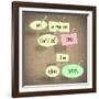 The Words In A Room Full Of No Be The Yes Saying Pinned On A Bulletin Board-iqoncept-Framed Art Print