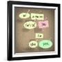 The Words In A Room Full Of No Be The Yes Saying Pinned On A Bulletin Board-iqoncept-Framed Art Print