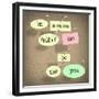 The Words In A Room Full Of No Be The Yes Saying Pinned On A Bulletin Board-iqoncept-Framed Premium Giclee Print