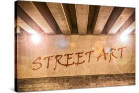 The Words Street Art Painted as Graffiti-Semmick Photo-Stretched Canvas