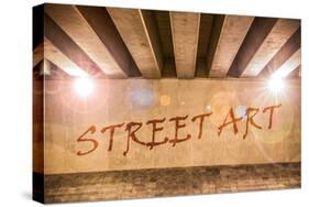 The Words Street Art Painted as Graffiti-Semmick Photo-Stretched Canvas