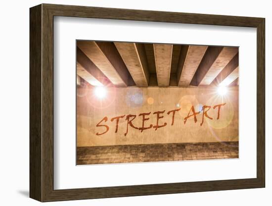 The Words Street Art Painted as Graffiti-Semmick Photo-Framed Photographic Print
