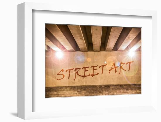 The Words Street Art Painted as Graffiti-Semmick Photo-Framed Photographic Print