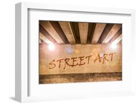 The Words Street Art Painted as Graffiti-Semmick Photo-Framed Photographic Print