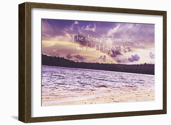 The Work of his Hands-Vintage Skies-Framed Giclee Print