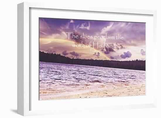 The Work of his Hands-Vintage Skies-Framed Giclee Print