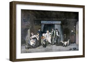 The Worker and His Children, 1892-Theophile Emmanuel Duverger-Framed Giclee Print