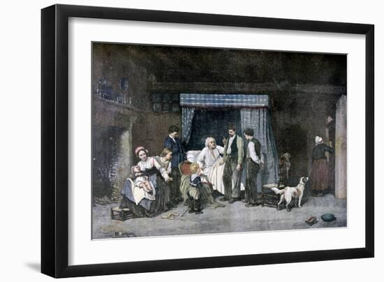 The Worker and His Children, 1892-Theophile Emmanuel Duverger-Framed Giclee Print