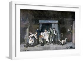 The Worker and His Children, 1892-Theophile Emmanuel Duverger-Framed Giclee Print