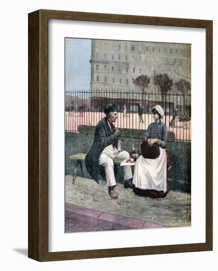 The Worker's Lunch, 1891-Henri Meyer-Framed Giclee Print