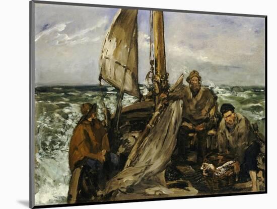 The Workers of the Sea, 1873-Edouard Manet-Mounted Giclee Print